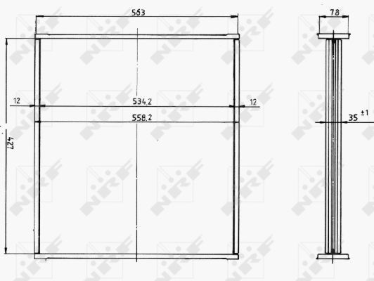 Ilustracja 17654 NRF siatka chłodnicy, układ chłodzenia silnika