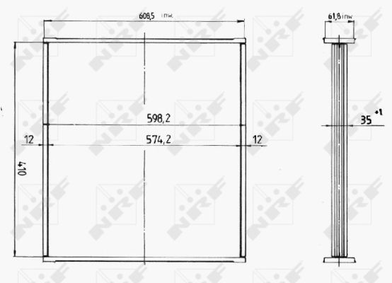 Ilustracja 17660 NRF siatka chłodnicy, układ chłodzenia silnika