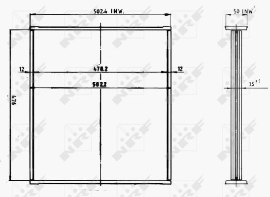 Ilustracja 17661 NRF siatka chłodnicy, układ chłodzenia silnika