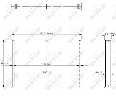 Ilustracja 18726 NRF siatka chłodnicy, układ chłodzenia silnika