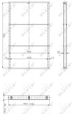 Ilustracja 13493 NRF siatka chłodnicy, układ chłodzenia silnika