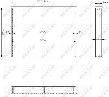 Ilustracja 13954 NRF siatka chłodnicy, układ chłodzenia silnika