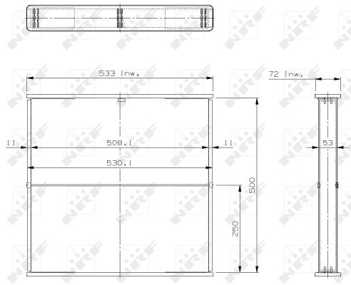 Ilustracja 13977 NRF siatka chłodnicy, układ chłodzenia silnika