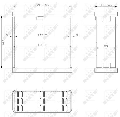 Ilustracja 13973 NRF siatka chłodnicy, układ chłodzenia silnika