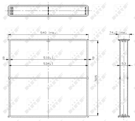 Ilustracja 23978 NRF siatka chłodnicy, układ chłodzenia silnika