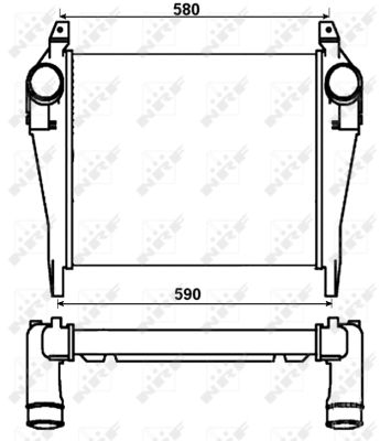 Ilustracja 30264 NRF chłodnica powietrza doładowującego - intercooler
