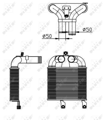 Ilustracja 30365 NRF chłodnica powietrza doładowującego - intercooler