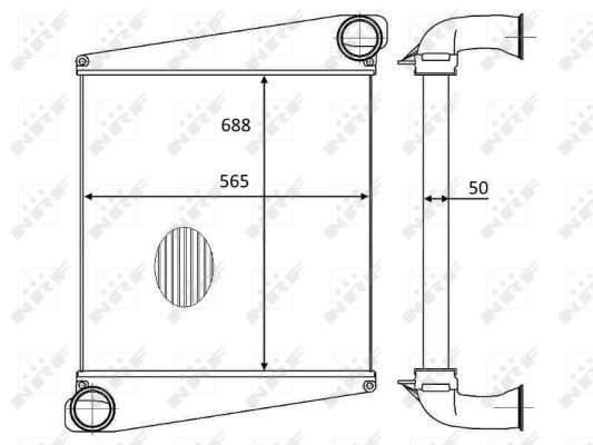 Ilustracja 30557 NRF chłodnica powietrza doładowującego - intercooler