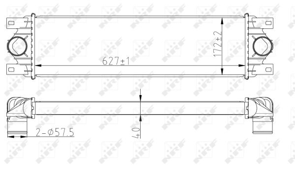 Ilustracja 30874 NRF chłodnica powietrza doładowującego - intercooler