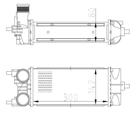 Ilustracja 309071 NRF chłodnica powietrza doładowującego - intercooler