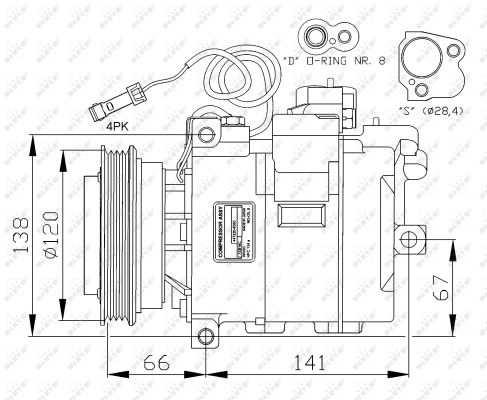 Ilustracja 32104G NRF kompresor, klimatyzacja