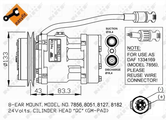 Ilustracja 32114G NRF kompresor, klimatyzacja