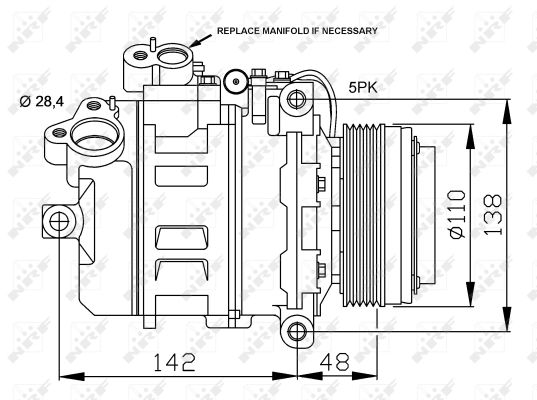 Ilustracja 32123G NRF kompresor, klimatyzacja