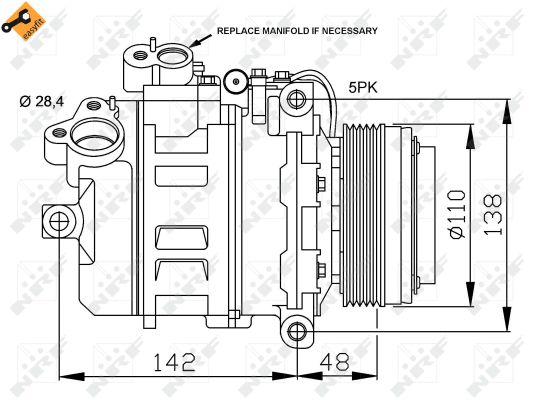 Ilustracja 32123 NRF kompresor, klimatyzacja