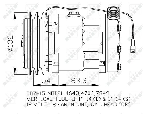 Ilustracja 32130 NRF kompresor, klimatyzacja