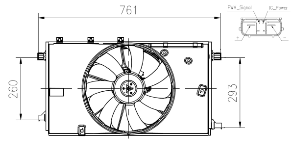 Ilustracja 47933 NRF wentylator, chłodzenie silnika