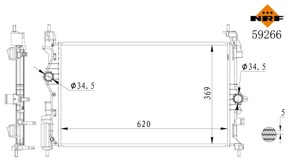 Ilustracja 59266 NRF chłodnica cieczy
