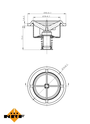 Ilustracja 725017 NRF termostat, płyn chłodzący