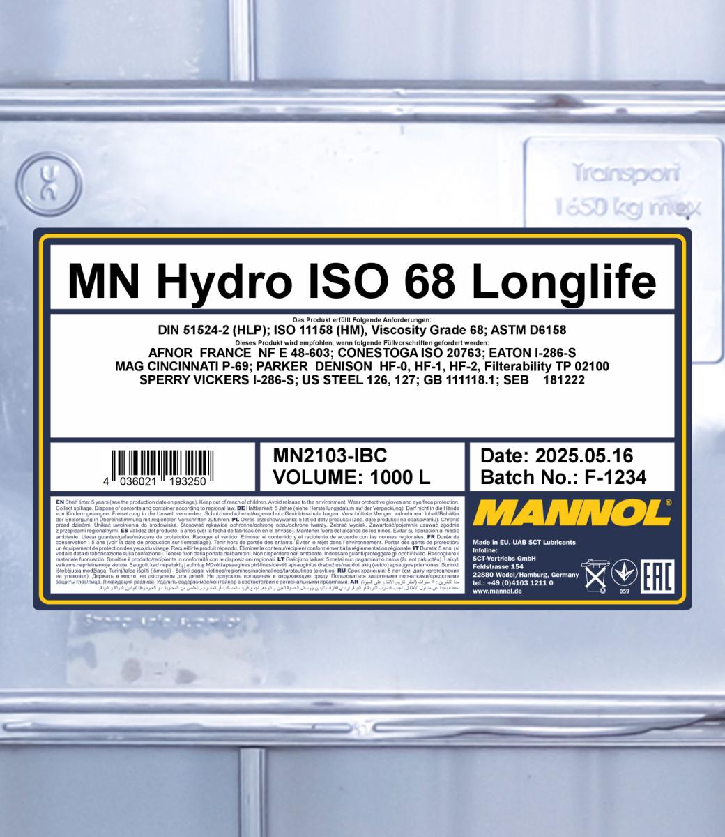 Ilustracja MN2103-IBC SCT - MANNOL olej hydrauliczny