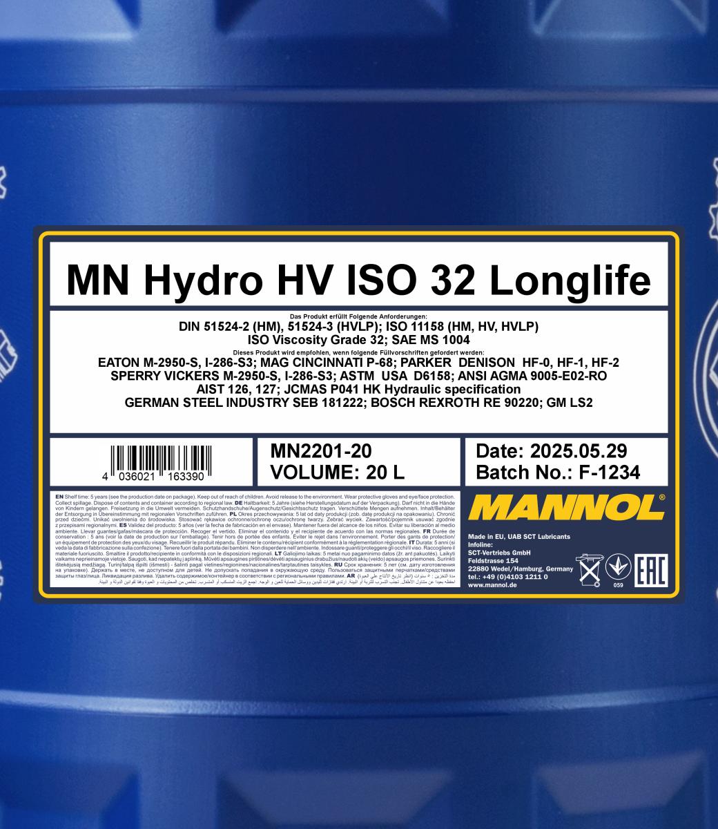 Ilustracja MN2201-20 SCT - MANNOL olej hydrauliczny