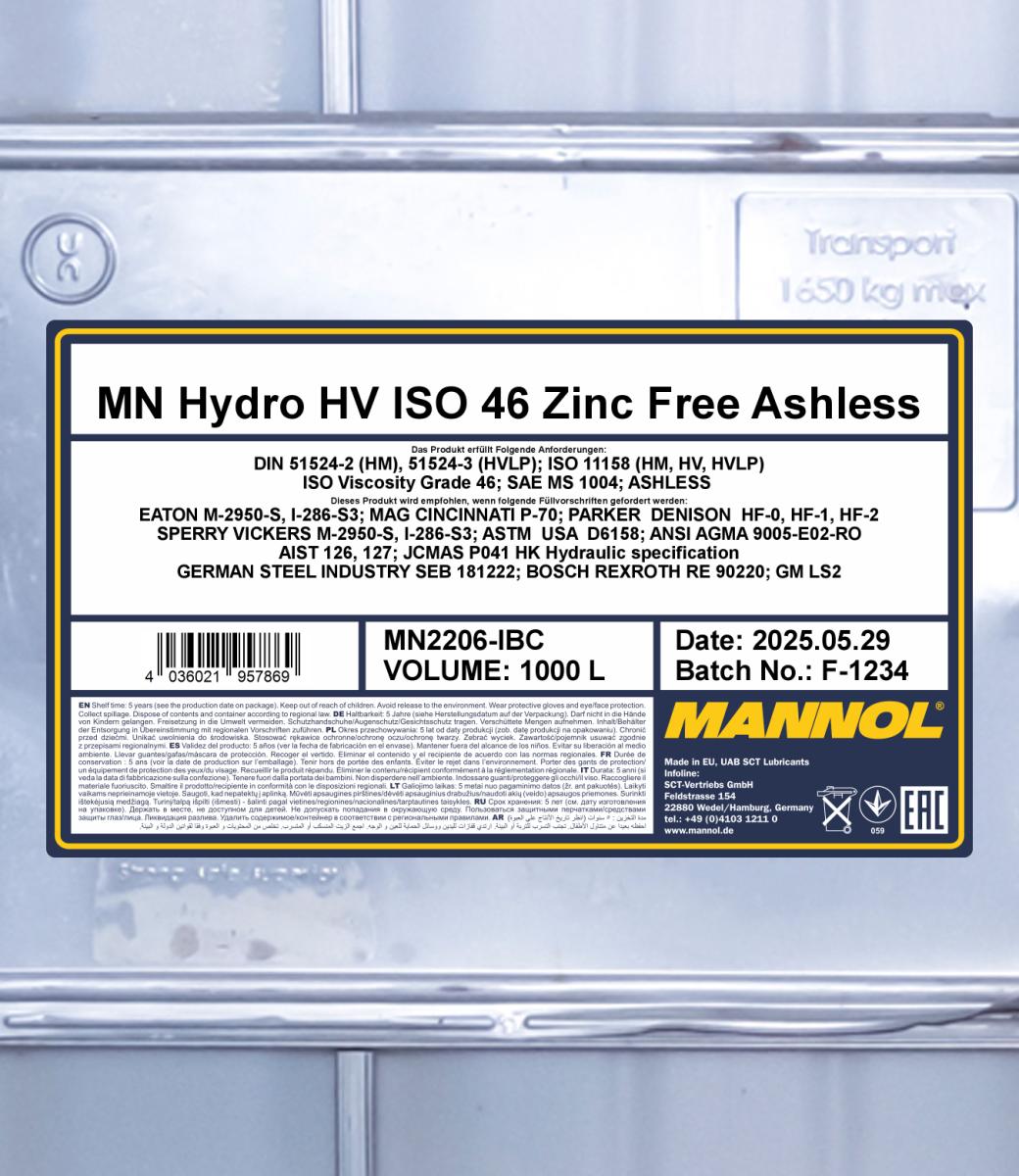 Ilustracja MN2206-IBC SCT - MANNOL olej hydrauliczny
