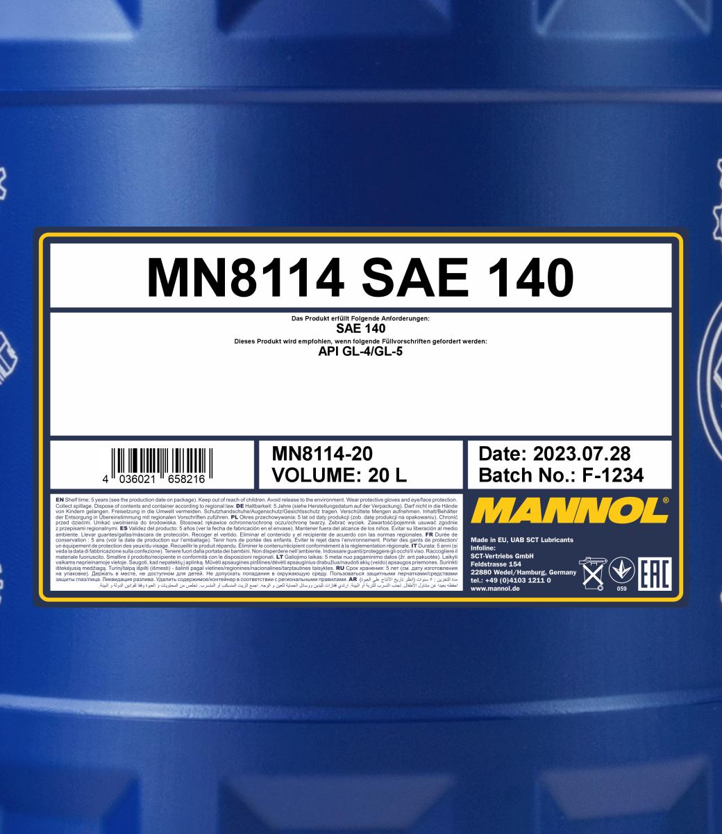 Ilustracja MN8114-20 SCT - MANNOL olej przekładniowy