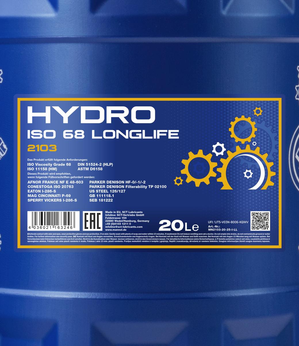 Ilustracja MN2103-20 SCT - MANNOL olej hydrauliczny