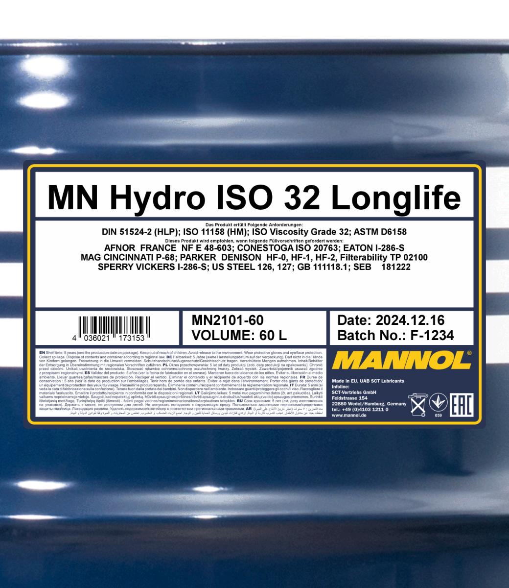 Ilustracja MN2101-60 SCT - MANNOL olej hydrauliczny