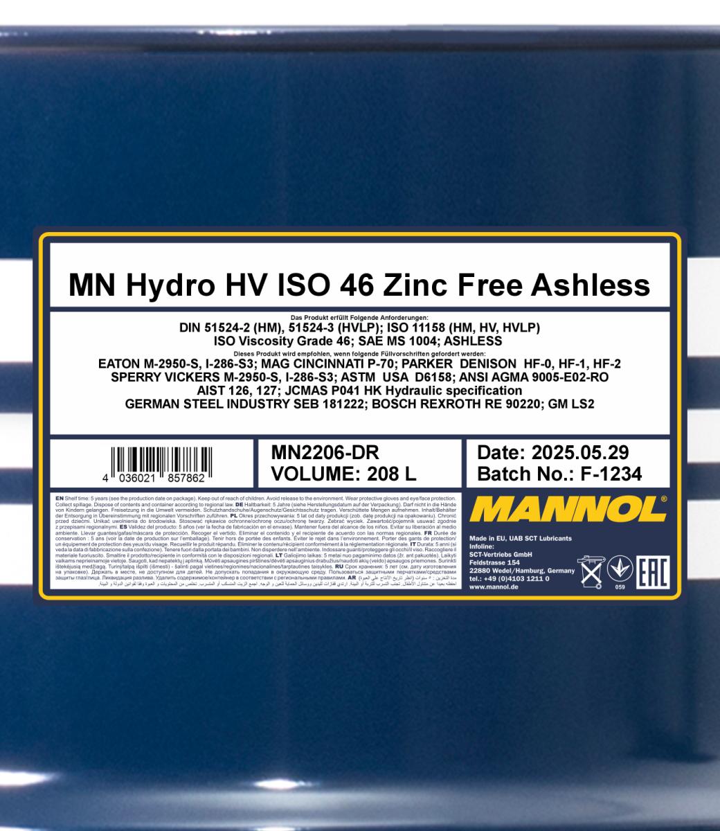 Ilustracja MN2206-DR SCT - MANNOL olej hydrauliczny