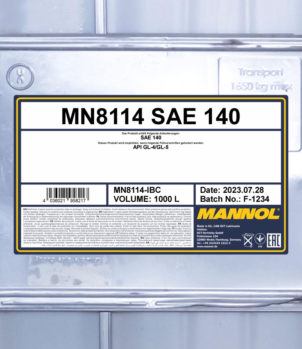 Ilustracja MN8114-IBC SCT - MANNOL olej przekładniowy