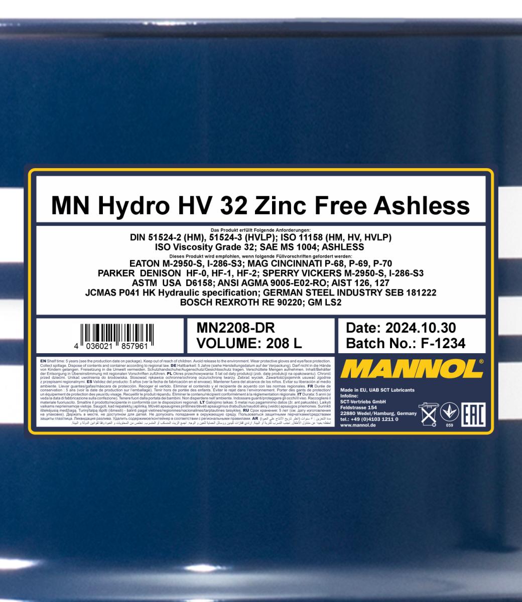 Ilustracja MN2208-DR SCT - MANNOL olej hydrauliczny