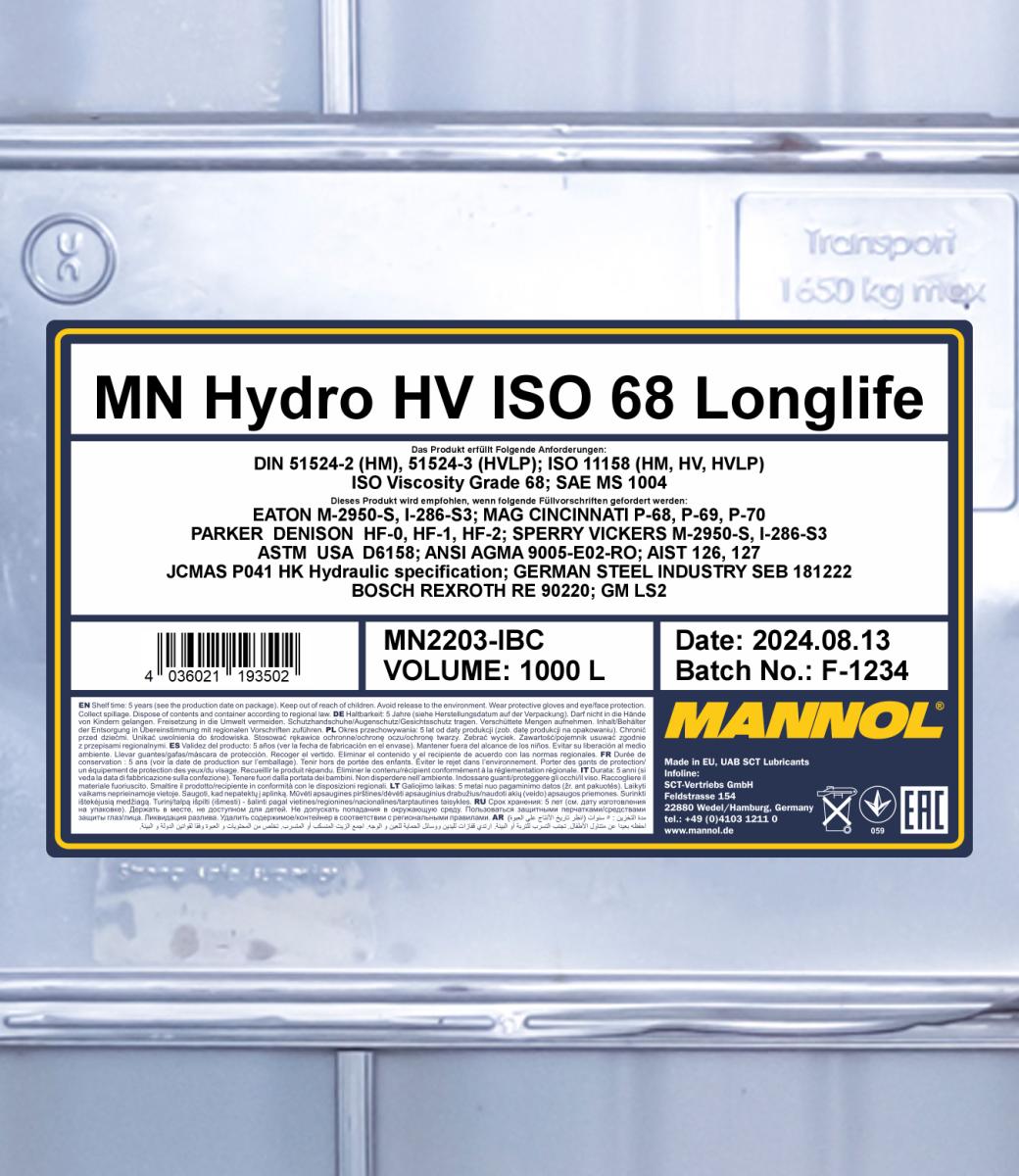 Ilustracja MN2203-IBC SCT - MANNOL olej hydrauliczny