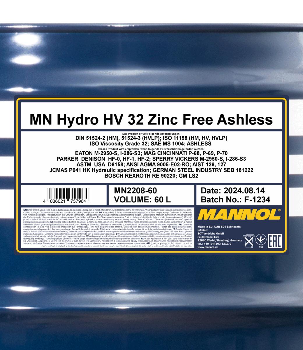 Ilustracja MN2208-60 SCT - MANNOL olej hydrauliczny