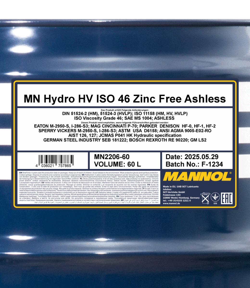 Ilustracja MN2206-60 SCT - MANNOL olej hydrauliczny