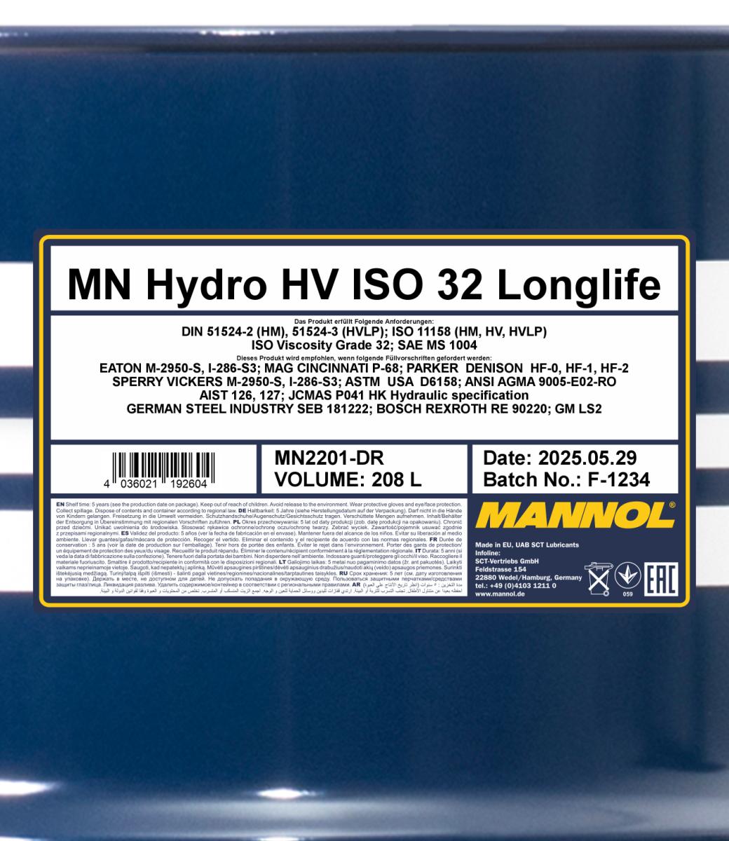 Ilustracja MN2201-DR SCT - MANNOL olej hydrauliczny