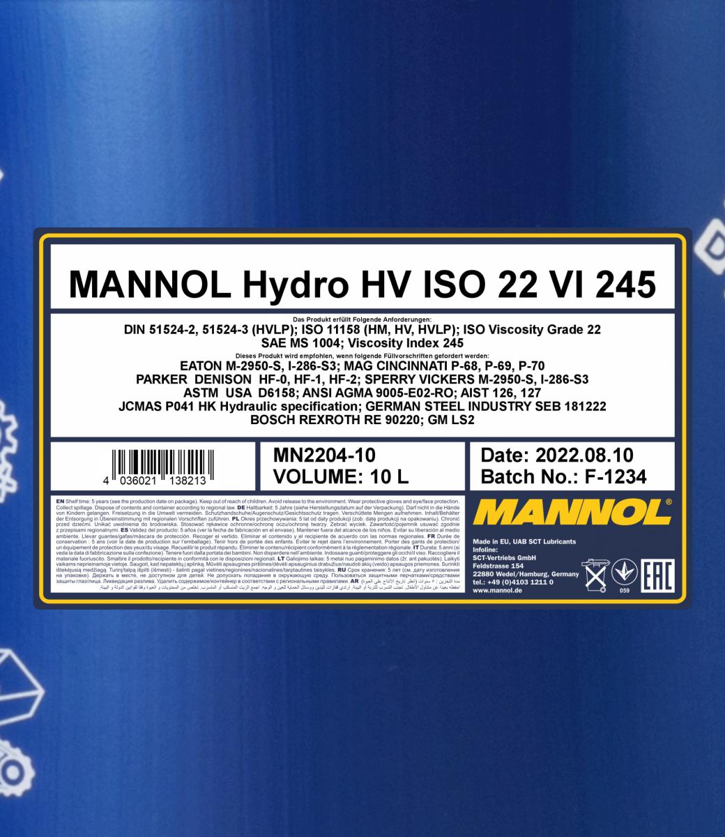Ilustracja MN2204-10 SCT - MANNOL olej hydrauliczny