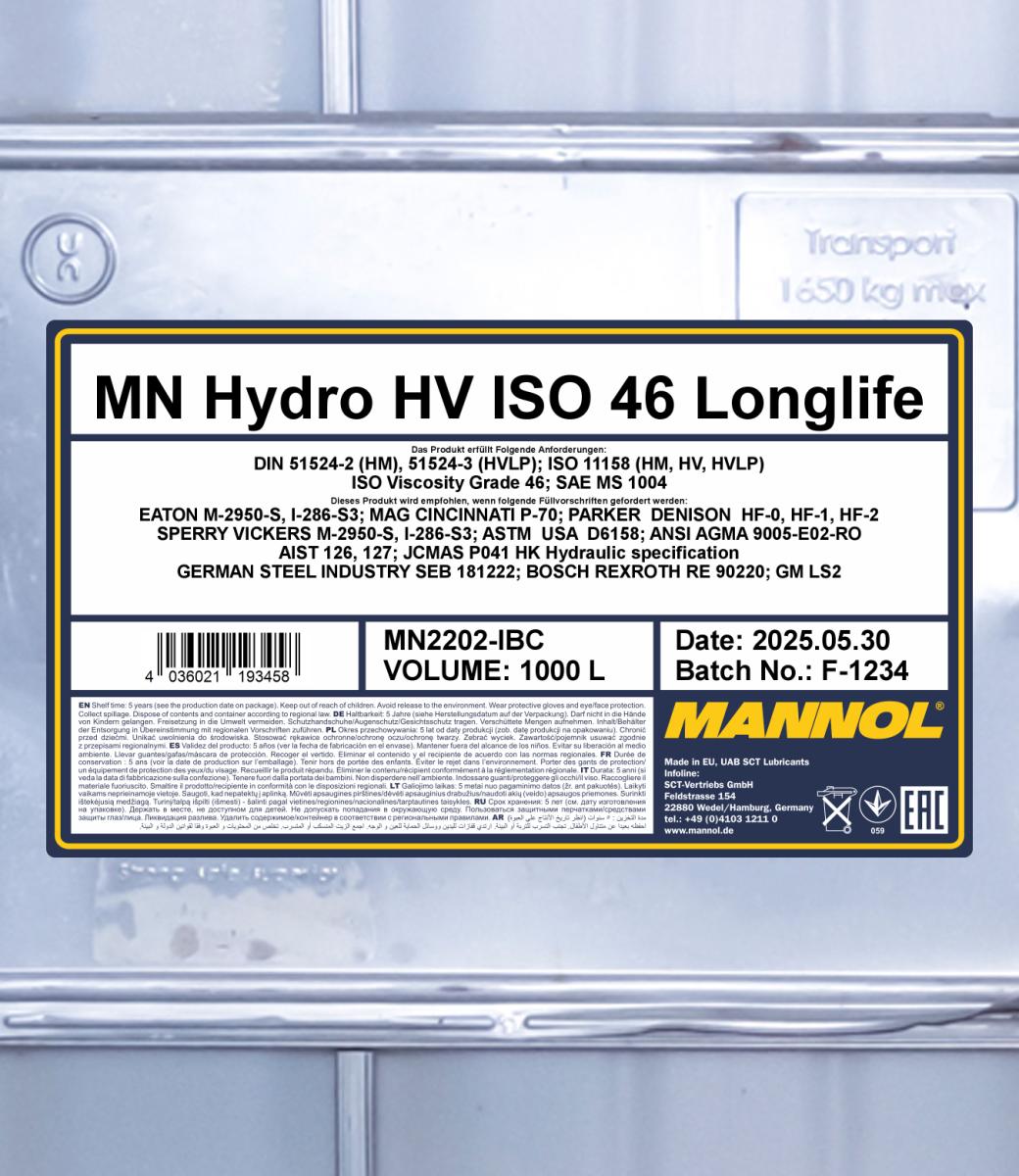 Ilustracja MN2202-IBC SCT - MANNOL olej hydrauliczny