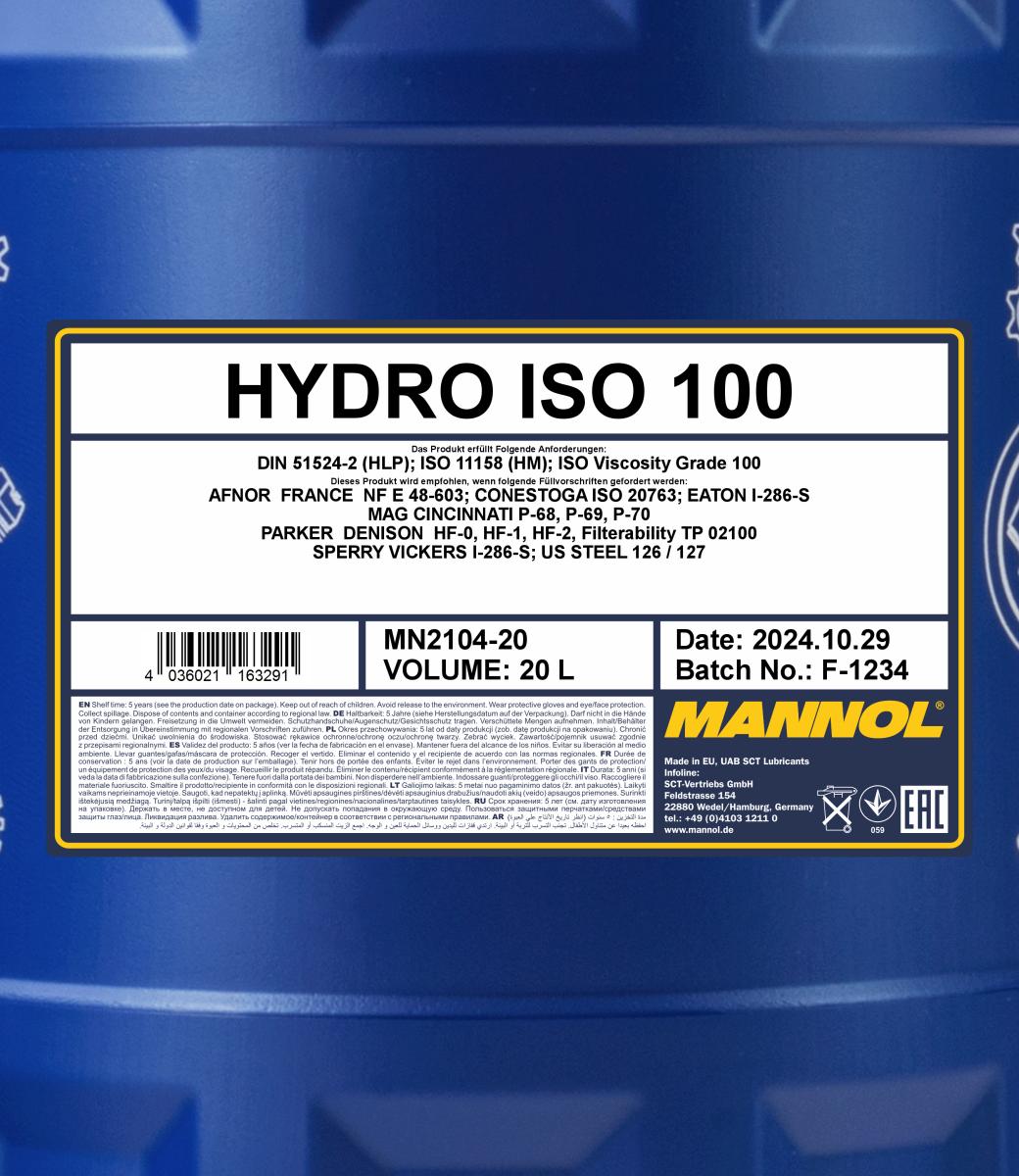 Ilustracja MN2104-20 SCT - MANNOL olej hydrauliczny
