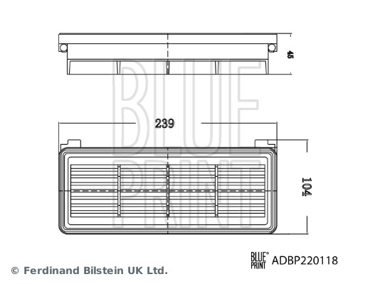 Ilustracja ADBP220118 BLUE PRINT filtr powietrza