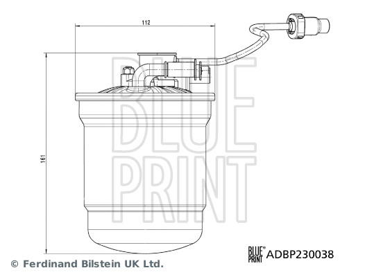 Ilustracja ADBP230038 BLUE PRINT filtr paliwa