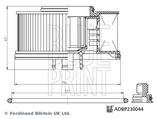 Ilustracja ADBP230044 BLUE PRINT filtr paliwa