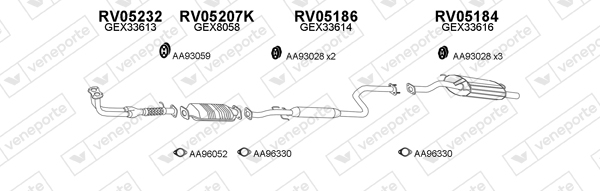 Ilustracja 050048 VENEPORTE układ wydechowy
