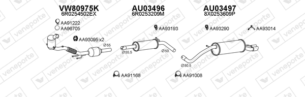 Ilustracja 030358 VENEPORTE układ wydechowy