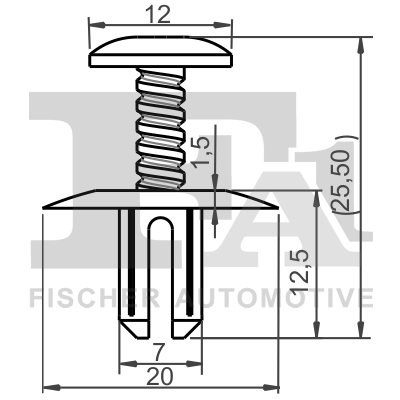 Ilustracja 10-30004.5 FA1 clip, listwa ochronna