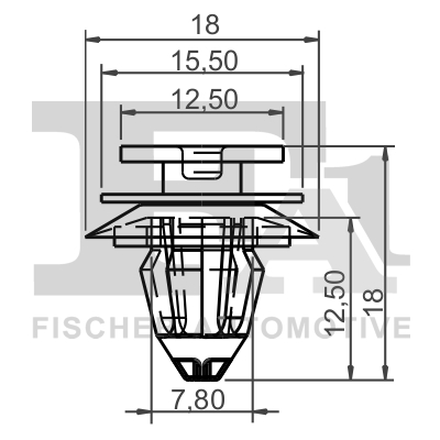 Ilustracja 10-40012.5 FA1 clip, listwa ochronna