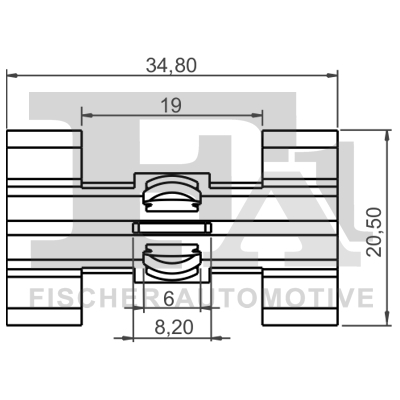 Ilustracja 10-40050.5 FA1 clip, listwa ochronna