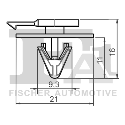 Ilustracja 10-40065.5 FA1 clip, listwa ochronna