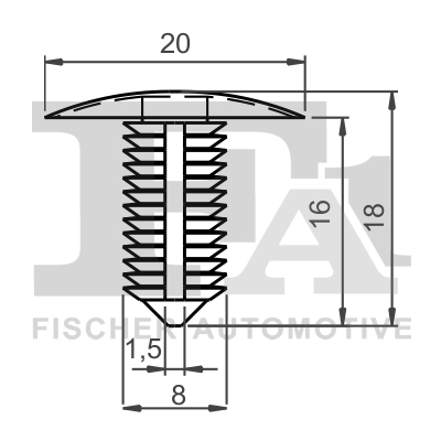 Ilustracja 11-10020.5 FA1 clip, listwa ochronna