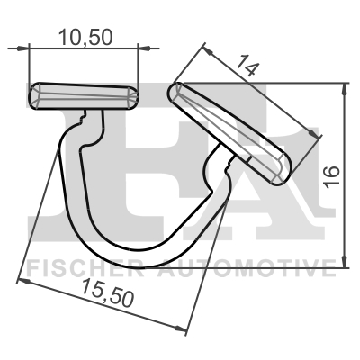 Ilustracja 11-10026.5 FA1 clip, listwa ochronna