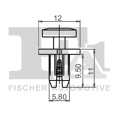 Ilustracja 11-30002.5 FA1 clip, listwa ochronna